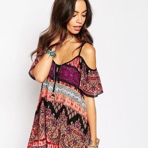 Band of Gypsies Mandala Cold Shoulder Dress